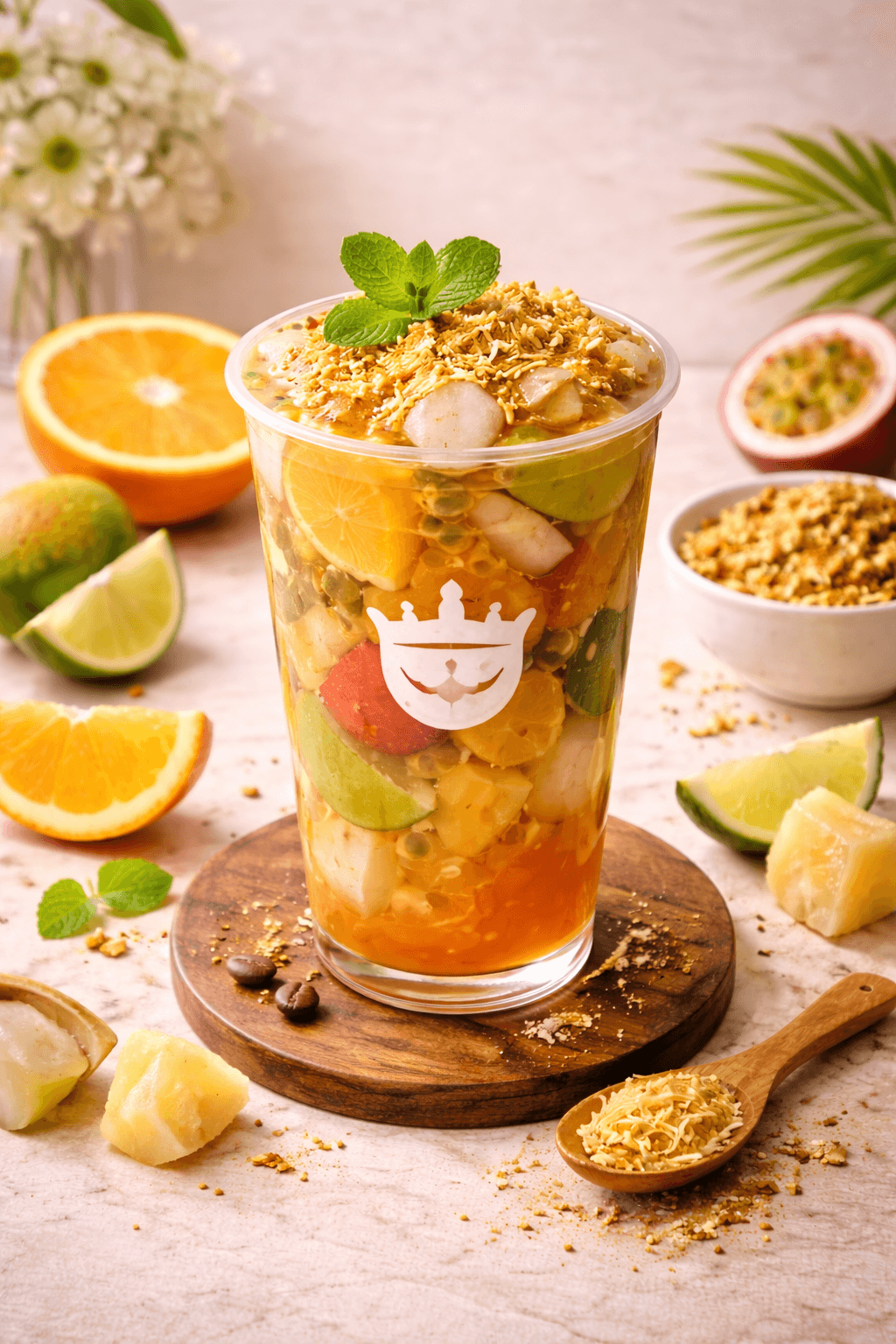 TRÀ LÊ TƯƠI QUẾ HOA